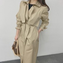 ONALIPPA Puff Sleeve Trench 2021 Autumn French Chic Vintage Elegant Lapel Double - £121.63 GBP