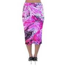 PINK FEARExclusive Original Designer Velvet Midi Pencil Skirt Size:Medium10-12uk - £29.26 GBP