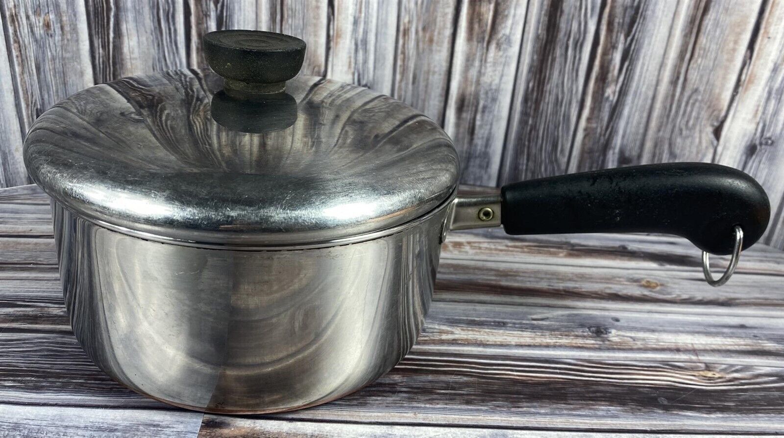 Primary image for Vintage Revere Ware 2 Qt Copper Bottom Saucepan w/ Lid 