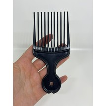 Vintage Black Plastic Hair Pick Comb For All Hair Types Styling - $17.74