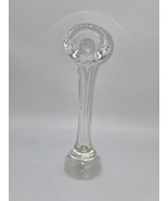 Clear Glass Bud Vase Unique Bubble Base Elegant Table Centerpiece Decor - $25.81