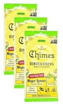 Chimes Ginger Chews Meyer Lemon Chewy Ginger Candy, 1.5 Oz (Pack of 3) - £10.11 GBP