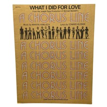 What I Did For Love Vintage Piano Sheet Music from A Chorus Line Marvin Hamlisch - £7.02 GBP
