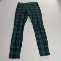 Old Navy STEVIE Print Leggings Stretch Green & Black Plaid Mid-Rise Girls XS image 9