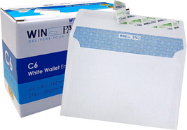 Premium White Peel and Seal Security Tinted Paper Envelopes Eco-Friendly... - £14.21 GBP