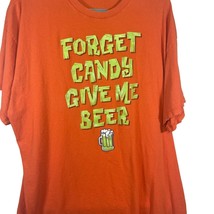 Glow in the Dark Forget Candy Give Me Beer Mens Orange Tshirt - £8.30 GBP