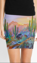 Cowgirl Kim Watercolor Desert Mini Skirt - £47.54 GBP