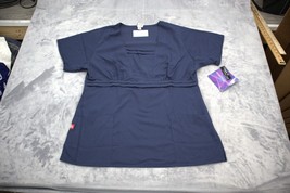 Dickies Shirt Womens L Blue Classic Fit Modern Style Medical Uniform Top - £18.18 GBP