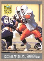 1991 Ultra #288 Russell Maryland Dallas Cowboys RC Rookie - £1.33 GBP