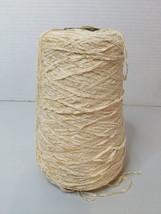 Silk City Fibers Rayon Cone Yarn Chenille Luxury 1300 YPP Cone Cream 13.4oz - $22.43