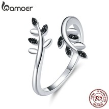 bamoer Authentic 925 Sterling Silver Tree Branch Finger Rings for Women Hypoalle - £18.32 GBP