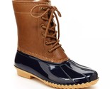 JBU Women Water Resistant Duck Boots Maplewood Size US 6M Navy Tan - £25.81 GBP