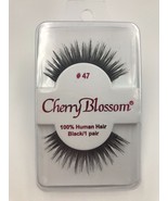 CHERRY BLOSSOM EYELASHES MODEL# 47 100% HUMAN HAIR BLACK 1 PAIR PER EACH PK - £1.49 GBP+