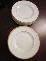 Wedgwood California England White Gold Rim 12 Bread Plats6&quot; - $122.75