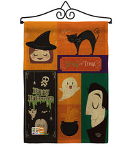 Halloween Trick or Treat Burlap - Impressions Decorative Metal Wall Hanger Garde - £27.30 GBP