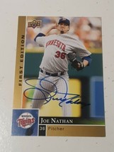 Joe Nathan Minnesota Twins 2009 Upper Deck Autograph Card #181 READ DESCRIPTION - £6.26 GBP