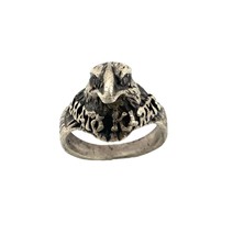 Amato Karate Repousse Eagle Head 925 Men&#39;s Ring - $69.29