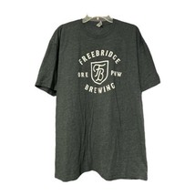 Freebridge Brewing Dalles Oregon Mens Gray Cotton Blend T Shirt Size 2XL - £10.21 GBP