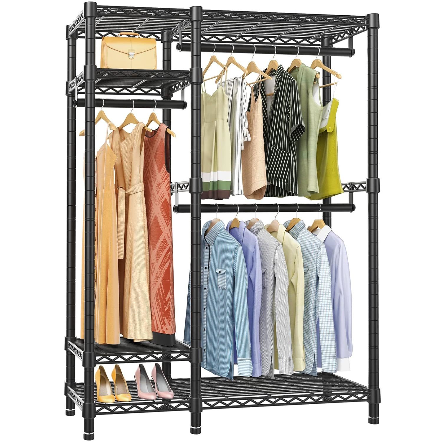 VIPEK V2S Garment Rack Heavy Duty Commercial Grade Rack, 4 Tiers Adjustable Wire