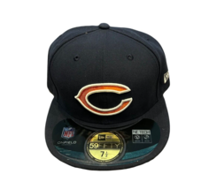 NWT New Chicago Bears New Era 59Fifty Basic Logo Size 7 1/4 Fitted Hat - £19.63 GBP