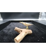 Vintage Petrified or Drift Wood Art Piece Miniature Seagull Bird Scene - €17,11 EUR