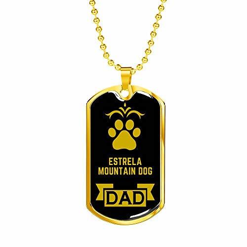 Dog Lover Gift Estrela Mountain Dog Dad Dog Necklace Stainless Steel or 18k Gold