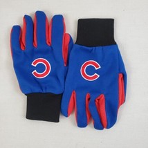 Chicago Cubs MLB Utility, Work, Gardening Gloves Red Blue Texture Grip Palm - £6.37 GBP