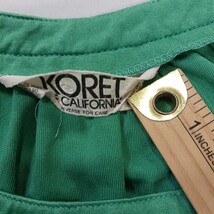 Vintage Koret Round Neck Women’s Green Huge Sleeves Pullover Blouse Chest 41" image 3
