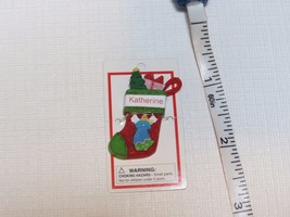 Itsy Bitsy Stocking Ornament name Katherine NEW Ganz personalized Christmas gift - £5.75 GBP