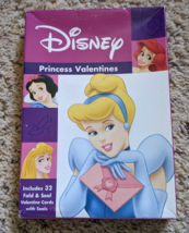 Disney Princess Valentines 32 Cards w/ Sticker Seals Unopened 2004 - £3.93 GBP