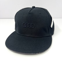 Audi Official Merchandise Baseball Cap Hat Black Out Snapback VTG Y2K Ne... - $29.65