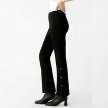 Lisette hollywood mini-flare pant w/button detail in Black - £53.43 GBP