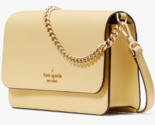 Kate Spade Madison Flap Crossbody Bag Yellow Leather Chain Butter KC586 ... - $98.99