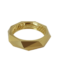 David Yurman Faceted Band Ring in 18k Yellow Gold, size 7 - £1,494.07 GBP