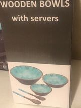 Boho Serving  Bowl Set with Servers and cutting board - SALE image 2