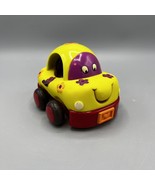 Battat B Toys Wheeee-ls Pull-Back 5&quot; Yellow Flower Car Hard Plastic Todd... - £7.73 GBP