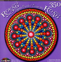 Bright Rock Mandala - 350 Round Piece Jigsaw Puzzle - £9.38 GBP