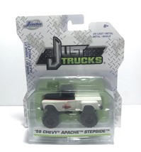 1958 Chevy Chevrolet Apache Pickup Truck Lifted 4X4 1:64 Diecast Model Car - £11.67 GBP