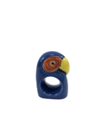 Vintage Ceramic Pier 1 Blue Parrot Bird Napkin Holder REPLACEMENT - $129.55 MXN