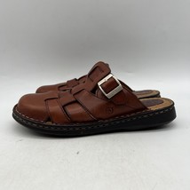 Born B6141 Womens Brown Round Toe Slip On Leather Fisherman Sandals Size 9 - £19.45 GBP