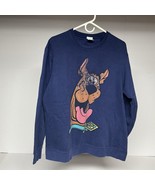 Vtg 90s Warner Bros Mens Scooby Doo Spell Out Fleece Sweatshirt Blue Sz ... - $621.47 MXN