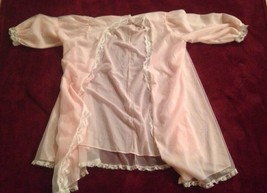 1960s  Leonara Pink Nightgown Lace Sexy Lingerie Robe no Buttons Or Belt... - $15.25
