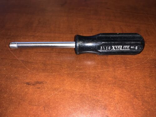 Primary image for VINTAGE XCELITE No.6 HOLLOW-SHANK NUTDRIVER 3/16 inch HEX MADE IN USA