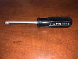 VINTAGE XCELITE No.6 HOLLOW-SHANK NUTDRIVER 3/16 inch HEX MADE IN USA - $6.00