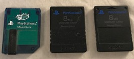 Lot of 3 PS2 Memory Cards - $26.12