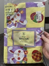 Easter Bunny Flannel Backed Vinyl Spring Tablecloth 52 x 70 NEW - $14.84