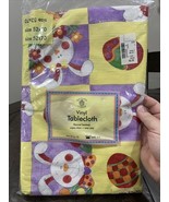 Easter Bunny Flannel Backed Vinyl Spring Tablecloth 52 x 70 NEW - $273.30 MXN