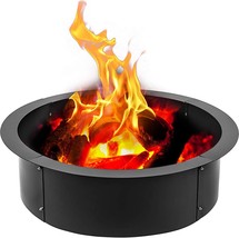 VEVOR 45 Inch Round Steel Fire Pit Ring Liner DIY Wood Burning Insert Fi... - £133.71 GBP