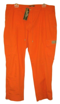 Ralph Lauren Women&#39;s Sz 16 Crop Pants Cargo Capri Cotton Orange Zest 39x26 - £25.65 GBP