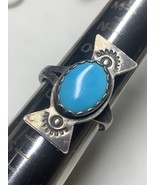 Sterling Silver Navajo Turquoise Ring Size 8 - $75.00